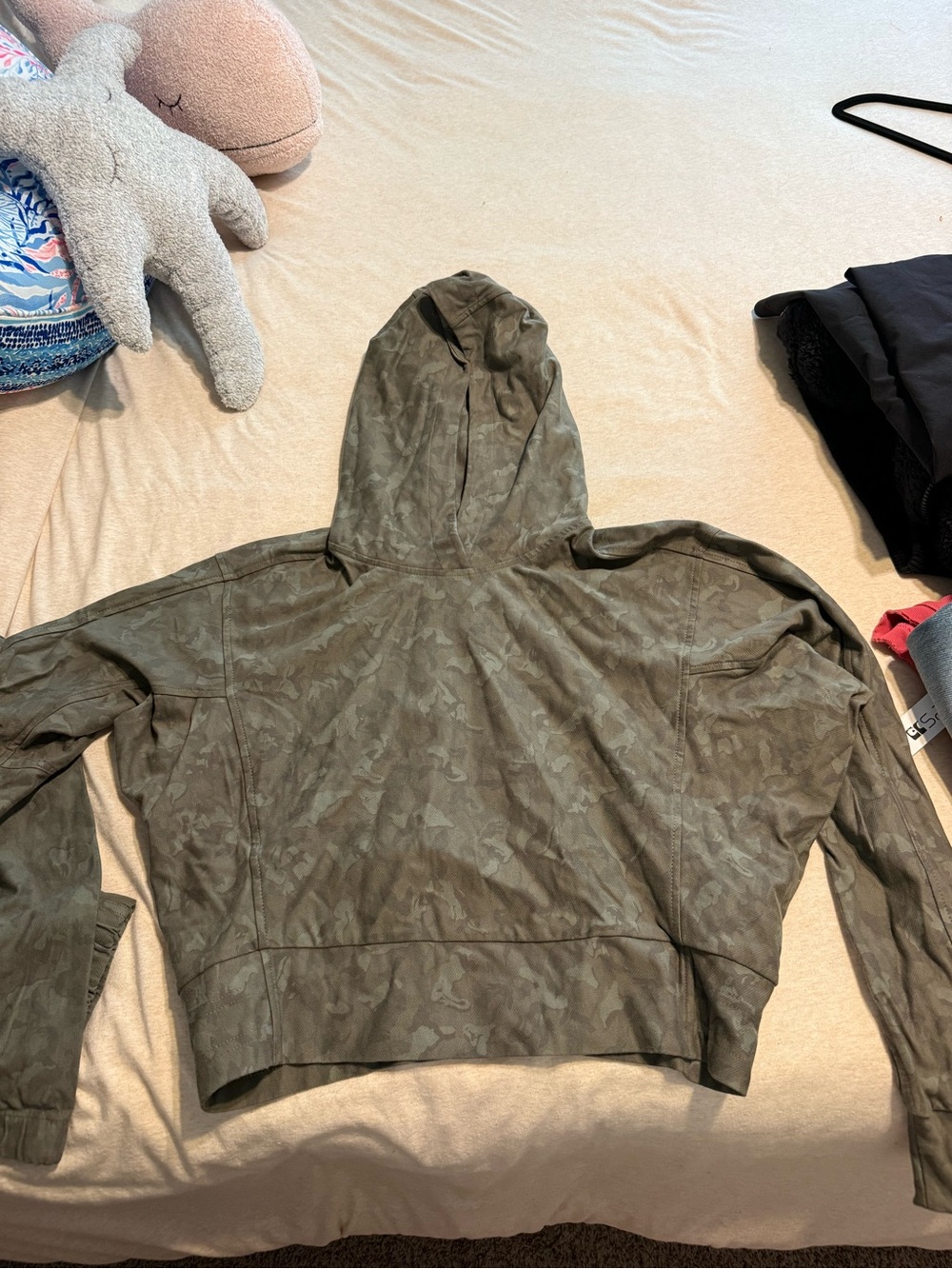 Athleta Olive Camo Hoodie - Dark Green